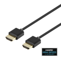 Itin plonas HDMI kabelis DELTACO 4K UHD, 1m, juodas / HDMI-1091-K / 00100017 Itin plonas HDMI kabelis DELTACO 4K UHD, 1m, juodas / HDMI-1091-K / 00100017