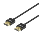 Ultra-thin HDMI cable DELTACO 4K UHD, 1m, black / HDMI-1091-K / 00100017 Ultra-thin HDMI cable DELTACO 4K UHD, 1m, black / HDMI-1091-K / 00100017