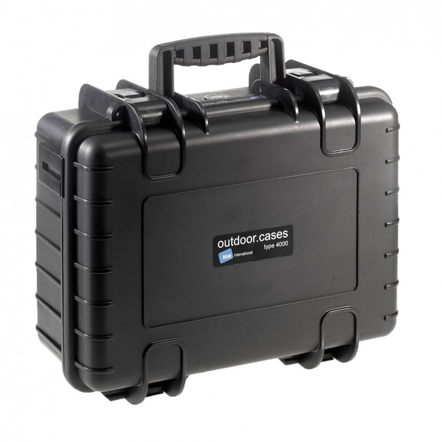 B&W Outdoor Case Type 4000 black with pre-cut foam insert