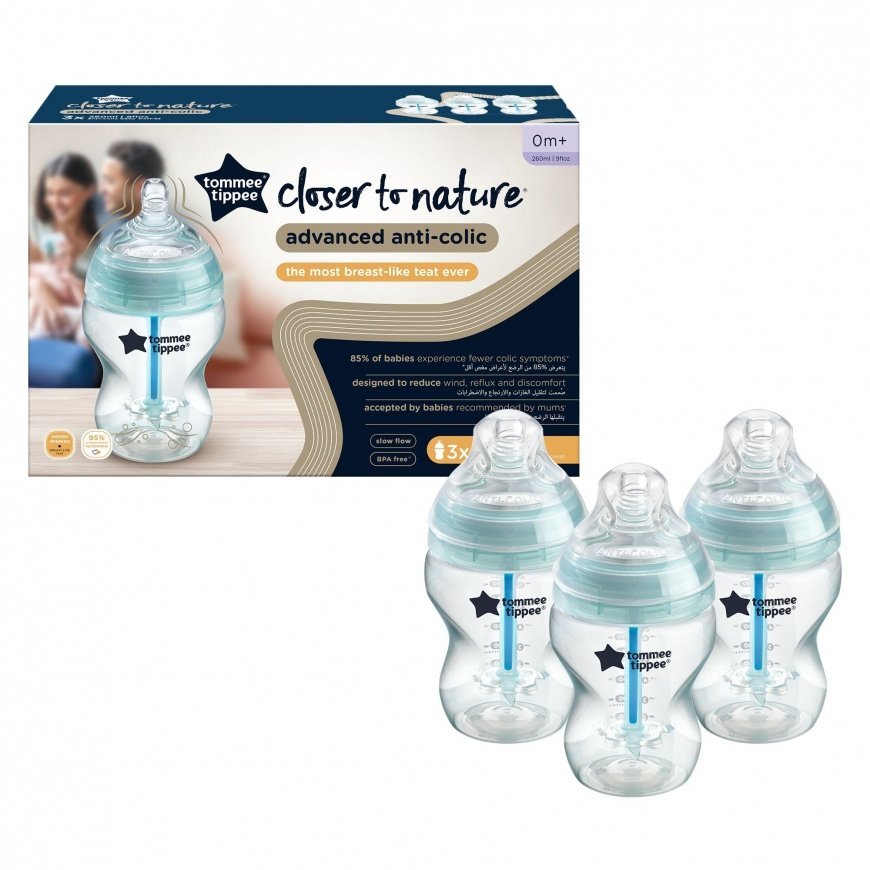 TOMMEE TIPPE bottle ADVANCED ANTI-COLIC, 260 ml, 3 pcs., 422746
