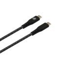 Tellur Green Data cable Type-C to Type-C 3A PD60W 1m nylon black Tellur Green Data cable Type-C to Type-C 3A PD60W 1m nylon black