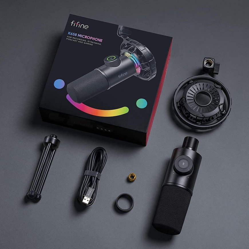 Fifine Technology Dynamic Microphone FIFINE K658 RGB – 5