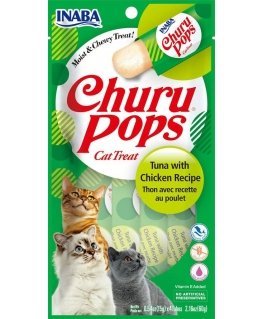 INABA Churu Pops Tuunikala kanaga - kassi maiused - 4x15 g