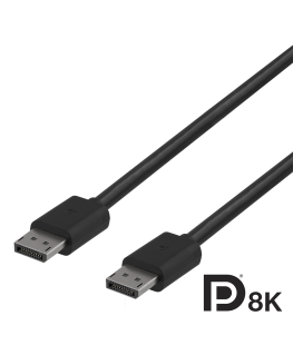 Cable DELTACO DisplayPort, 8K, DP 1.4, 1m, black / DP8K-1010-K / 00110014