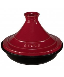 Staub Tajine 28cm round, cherry cast iron, Tagine specialities