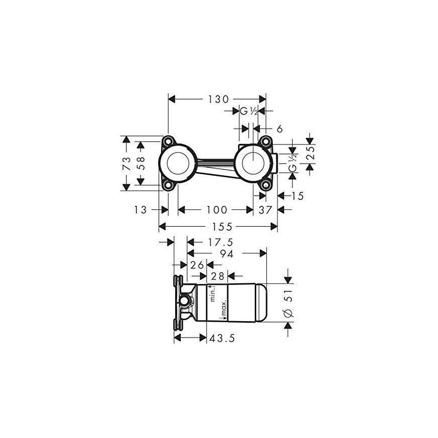Hansgrohe Grundset concealed part – 6