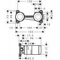 Hansgrohe Grundset potinkine dalis Hansgrohe Grundset potinkine dalis