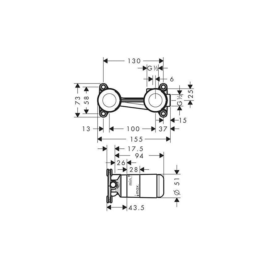 Hansgrohe Grundset concealed part – 9