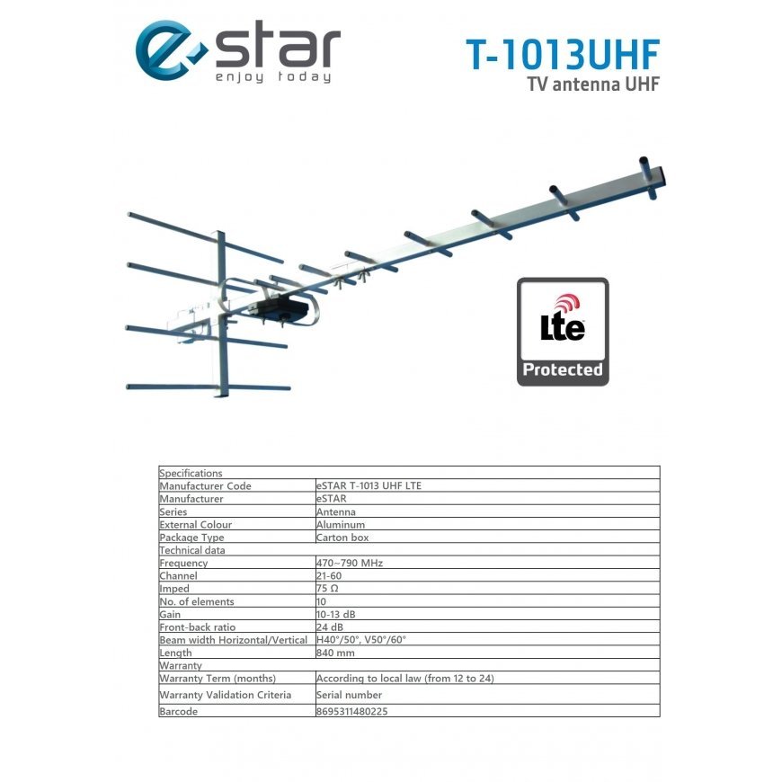 ESTAR TV antenna eSTAR T-1013 UHF