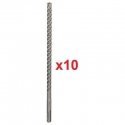 Bosch SDS-plus-5X drill bit 10x200x260 mm, 10 pcs. Bosch SDS-plus-5X drill bit 10x200x260 mm, 10 pcs.