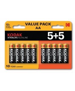Kodak XTRALIFE Alkaline AA Battery 10 (5+5 iepakojums)