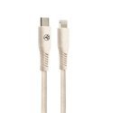 Tellur Green Data Cable Type-C To Lightning 2.4A PD20W 1m nylon cream Tellur Green Data Cable Type-C To Lightning 2.4A PD20W 1m nylon cream