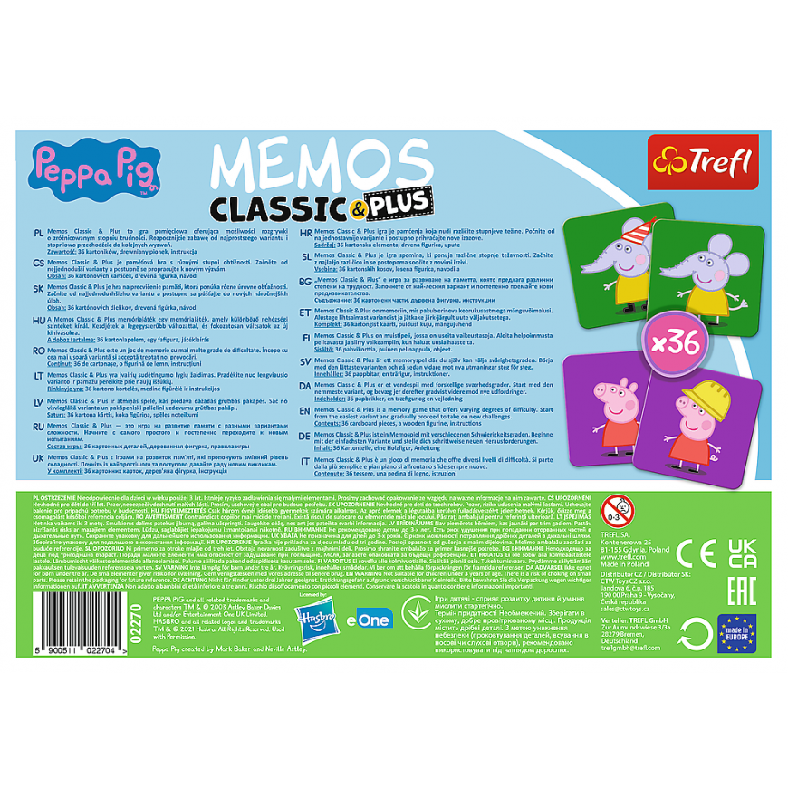 TREFL PEPPA PIG Мемо Классик Плюс Свинка Пеппа – 3