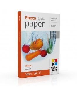 ColorWay Photo Paper PM220100A4 Matte, White, A4, 220 g / m2