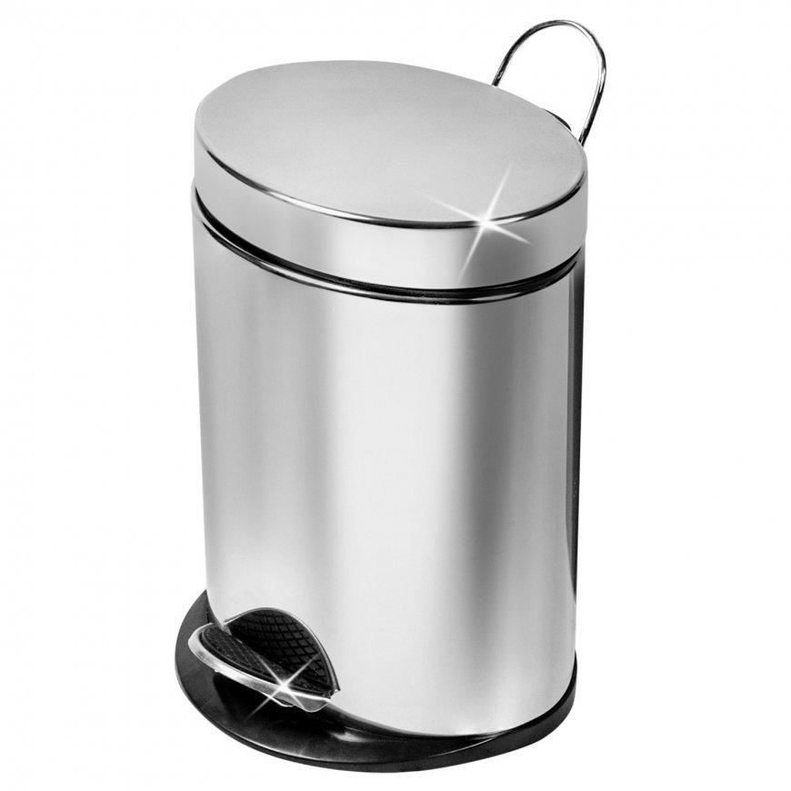 ArtMoon Saturn Bathroom Pedal Bin 12L Stainless Steel Polished
