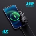 Tellur FCC10 car charger 38W, 6A (PD20W + QC3.0) juodas