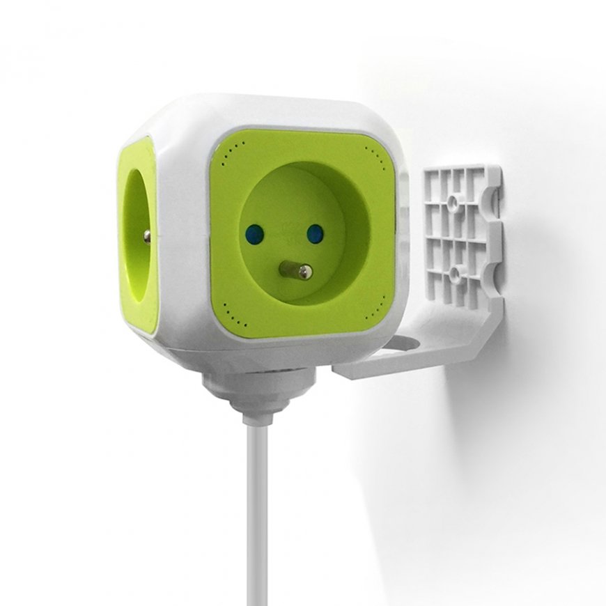 GreenBlue MagicCube Keturvietis maitinimo lizdas, 2 USB įėjimai 1,4 m GreenBlue GB118G Vokiška versija – 5