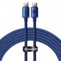 Baseus Crystal Shine cable USB-C to USB-C, 100W, 2m (blue) Baseus Crystal Shine cable USB-C to USB-C, 100W, 2m (blue)