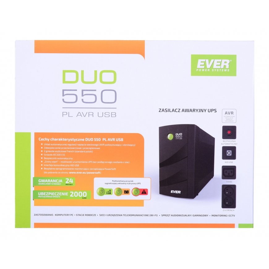 UPS EVER DUO 550 PL AVR USB – 5