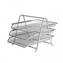 Document tray FOROFIS, 3 parts, silver color