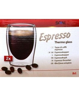 Scanpart ESPRESSO dvigubo stiklo stiklinės 2 x 80 ml