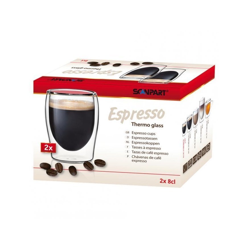Scanpart ESPRESSO dvigubo stiklo stiklinės 2 x 80 ml – 2