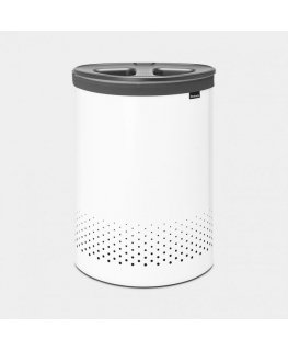 Brabantia Laundry Bin, 55 L dark grey / white