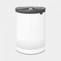 Brabantia Laundry Bin, 55 L dark grey / white