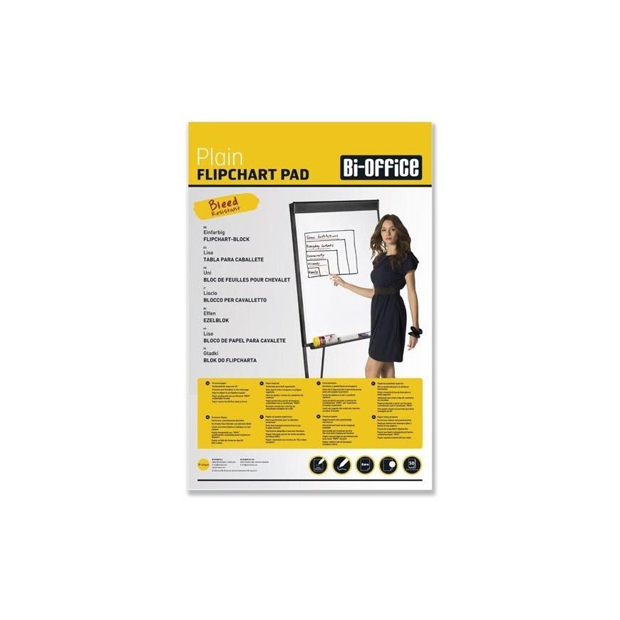Conference notebook BI-OFFICE, 95 x 65 cm, 50 sheets, white