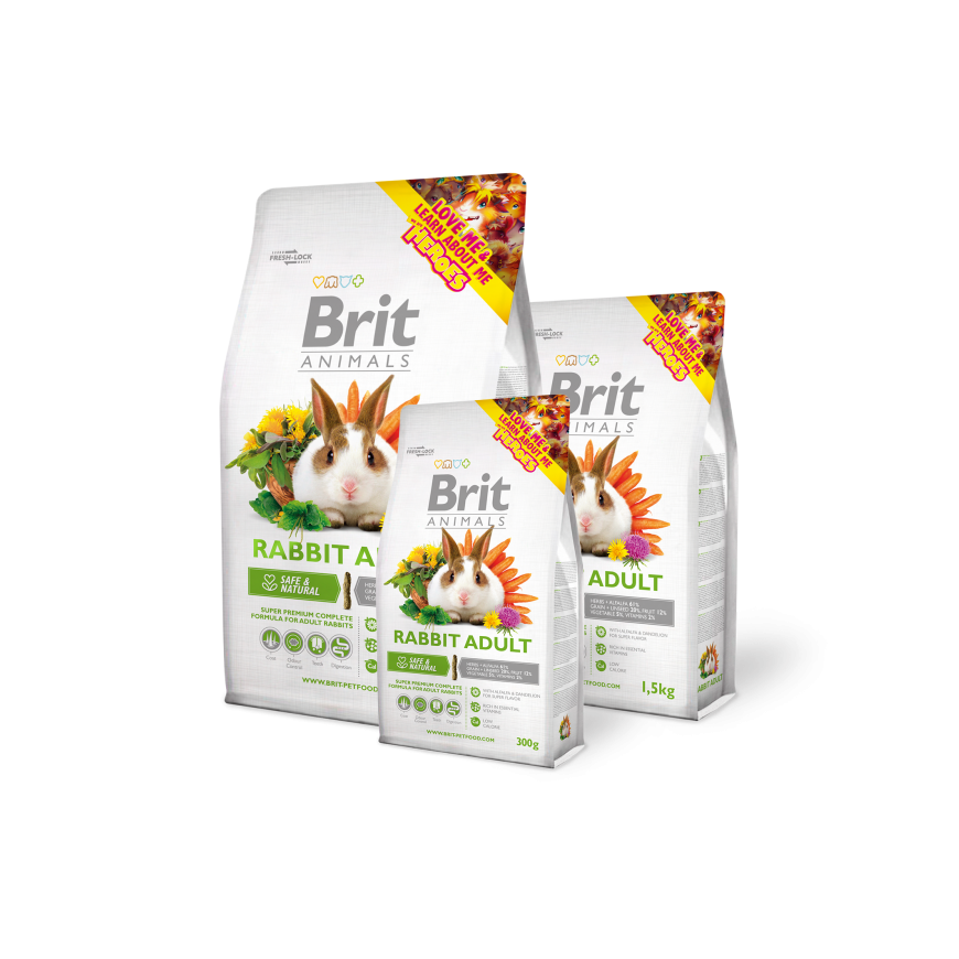BRIT Animals maistas suaugusiems triušiams 1,5kg – 3