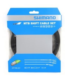 Shimano Optical MTB gear cable set, black