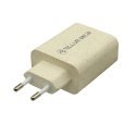 Tellur Green 38W dual port charger Type-C PD20W + USB QC3.0, cream Tellur Green 38W dual port charger Type-C PD20W + USB QC3.0, cream