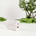 Tellur Green 38W dual port charger Type-C PD20W + USB QC3.0, cream Tellur Green 38W dual port charger Type-C PD20W + USB QC3.0, cream