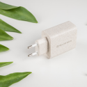 Tellur Green 38W dual port charger Type-C PD20W + USB QC3.0, cream Tellur Green 38W dual port charger Type-C PD20W + USB QC3.0, cream