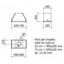 Ner.plieno spalvos į spintelę montuojamas gartraukis Baraldi BLOCK Star Plus 52 cm 800m3/h Ner.plieno spalvos į spintelę montuojamas gartraukis Baraldi BLOCK Star Plus 52 cm 800m3/h