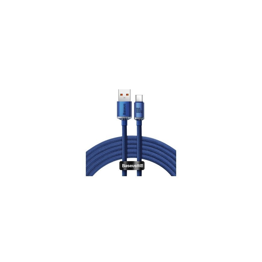 Baseus Crystal Shine cable USB to USB-C, 100W, 2m (blue) – 2