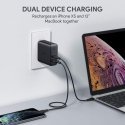 AUKEY PA-D3 mobile device charger Black 1xUSB C | 1xUSB A Power Delivery 3.0 60W 5.4A Dynamic Detect AUKEY PA-D3 mobile device charger Black 1xUSB C | 1xUSB A Power Delivery 3.0 60W 5.4A Dynamic Detect