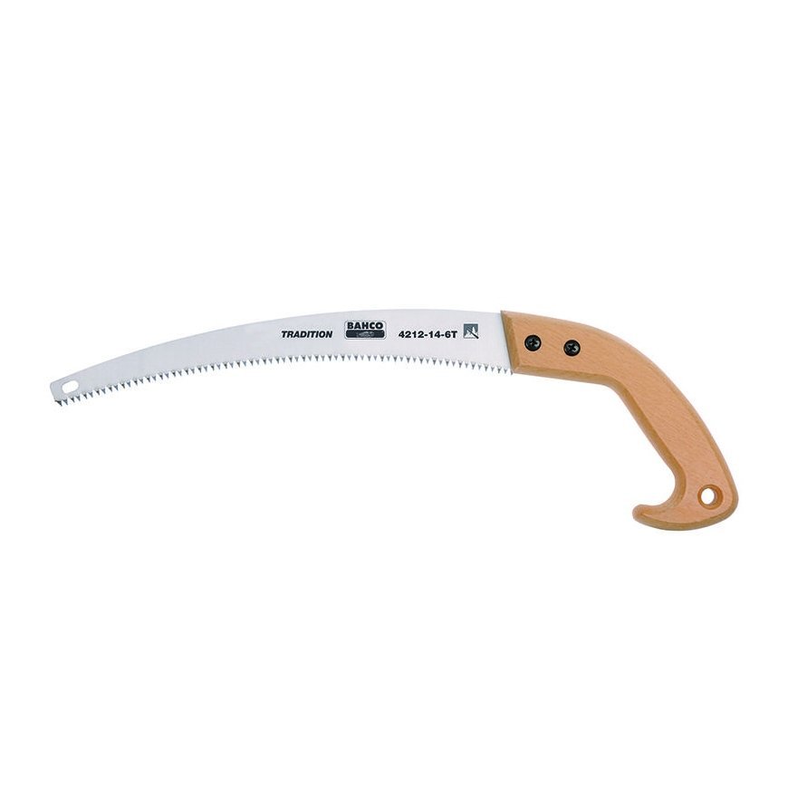 Bahco Pruning fluff, professional. Curved blade, strong, comfortable handle. Hardened teeth. Blade length 360 mm. – 2