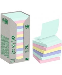 3M Post-it Nature Eko Z-notes -viestilappu, värilajitelma, 76x76mm, 6 x 100 kpl