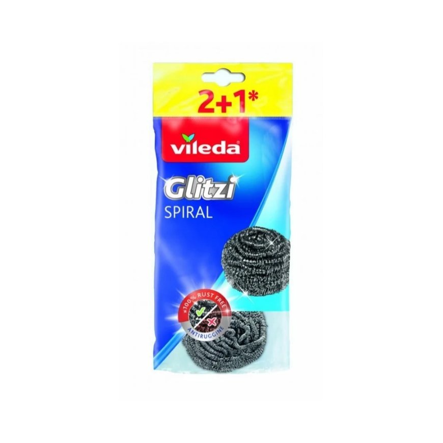VILEDA tērauda tīrītājs Glitzi Spiral INOX