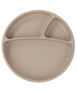 MINIKOIOI non-slip plate with compartments, Bubble brownish yellow, 101050008