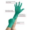Disposable nitrile gloves Ansell TouchNTuff 92-600, 100pcs, 0.12mm thick, L size (8.5-9), smooth palm, green Disposable nitrile gloves Ansell TouchNTuff 92-600, 100pcs, 0.12mm thick, L size (8.5-9), smooth palm, green