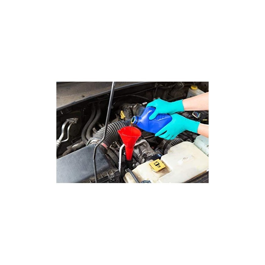 Disposable nitrile gloves Ansell TouchNTuff 92-600, 100pcs, 0.12mm thick, L size (8.5-9), smooth palm, green – 6