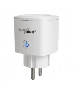 GreenBlue WiFi remote controlled socket, Android/iOS/Alexa/Google Home, energy cons. Energy, timer, max 3680W, type F, GB720 F