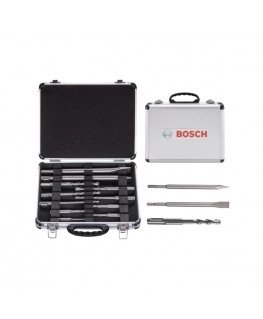 Bosch set of drills and chisels in a suitcase 11 pcs