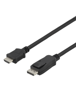 Cable DELTACO DisplayPort to HDMI, 4K UHD, 2m, black / DP-3020-K / 00110012