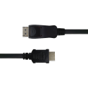 Cable DELTACO DisplayPort to HDMI, 4K UHD, 2m, black / DP-3020-K / 00110012 Cable DELTACO DisplayPort to HDMI, 4K UHD, 2m, black / DP-3020-K / 00110012