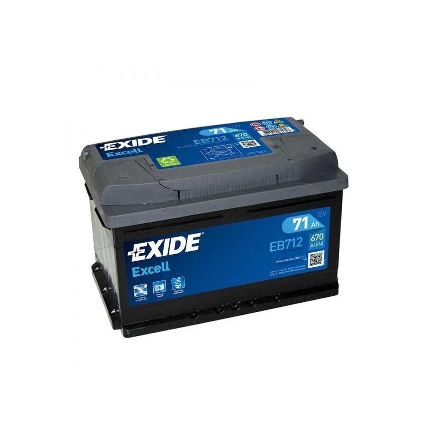 EXIDE EB712 71Ah 670A (EN) 12V battery