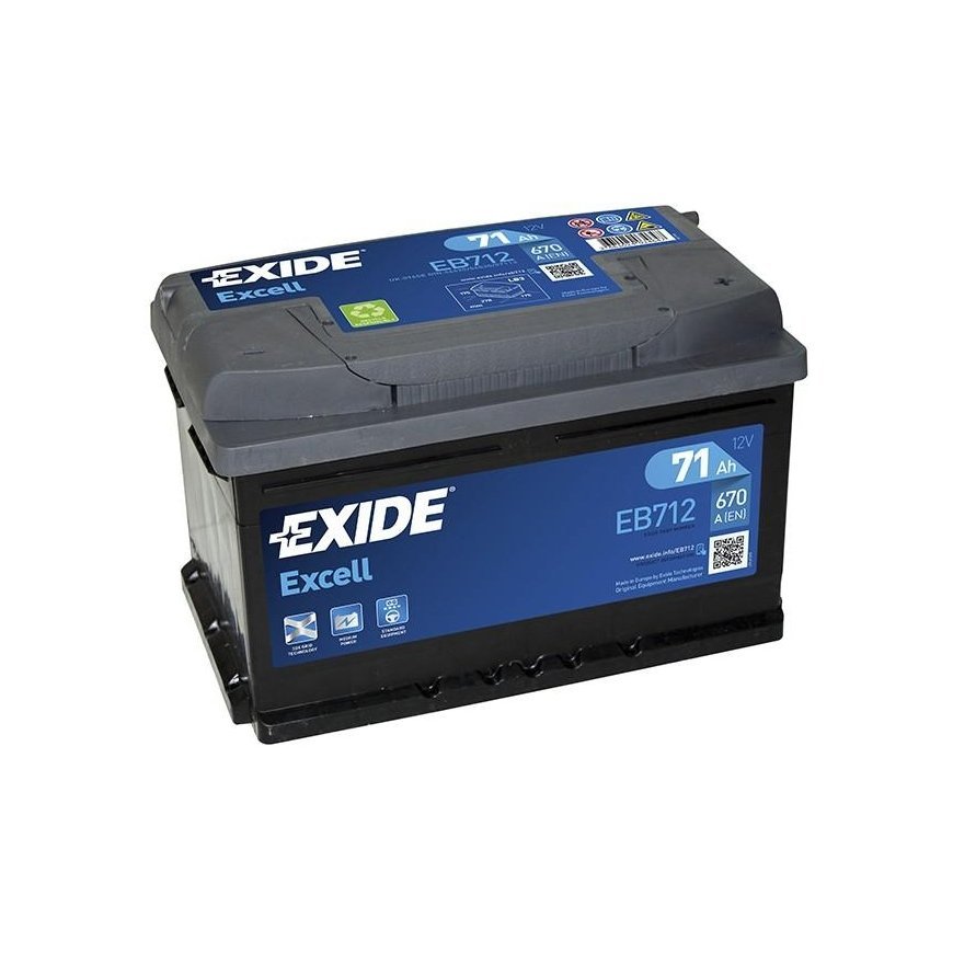 EXIDE EB712 71Ah 670A (EN) 12V akumuliatorius – 2