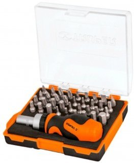 Nozzle set with mini ratchet handle 36 pcs Truper®